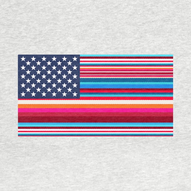 Mexican-American Pride // Serape USA Flag by SLAG_Creative